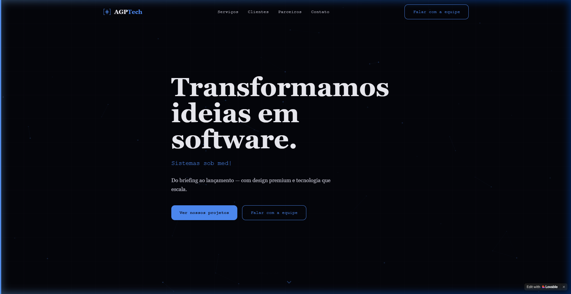 AGPTech - Preview do site